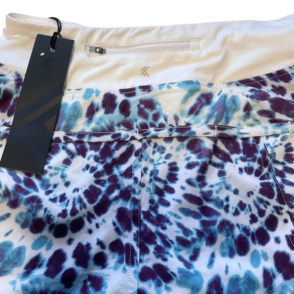 KYODAN Exercise Shorts Women’s S Tie Dye Purple Blue Print Lined Pocket - Picture 7 of 8